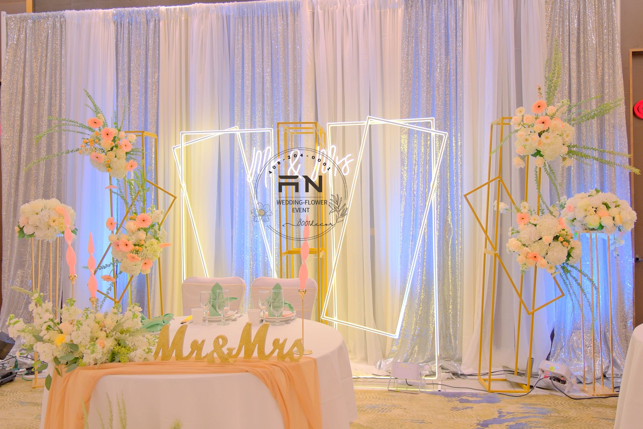 Wedding reception florals San Jose