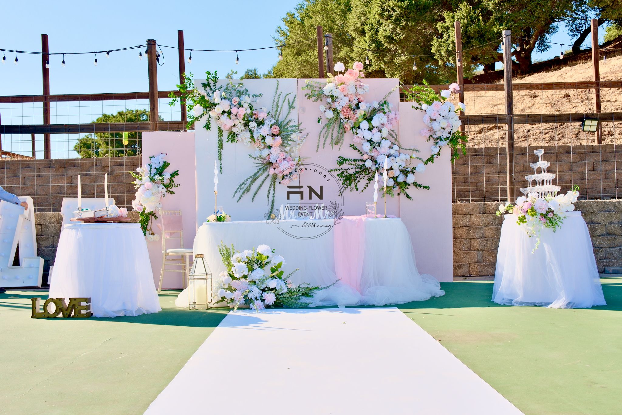 Wedding arch floral Bay Area